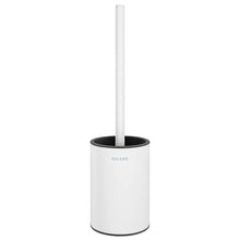 Porte-balai WC mural sans couvercle Inox époxy blanc mat