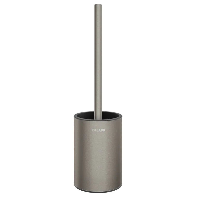 Porte-balai WC mural ss couvercle Inox anthracite métallisé