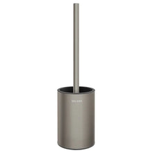 Porte-balai WC mural ss couvercle Inox anthracite métallisé
