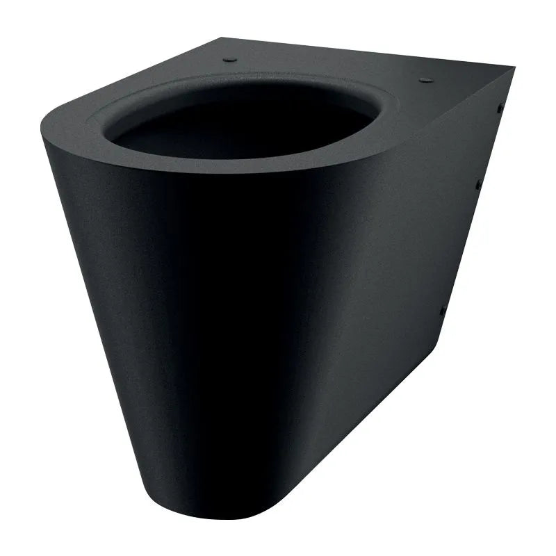 S21 S wall mtd WC horizontal inlet matte black st steel