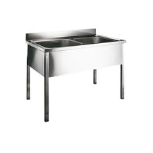 Double utility sink, floor-standing, 1200 x 700 x 850 mm