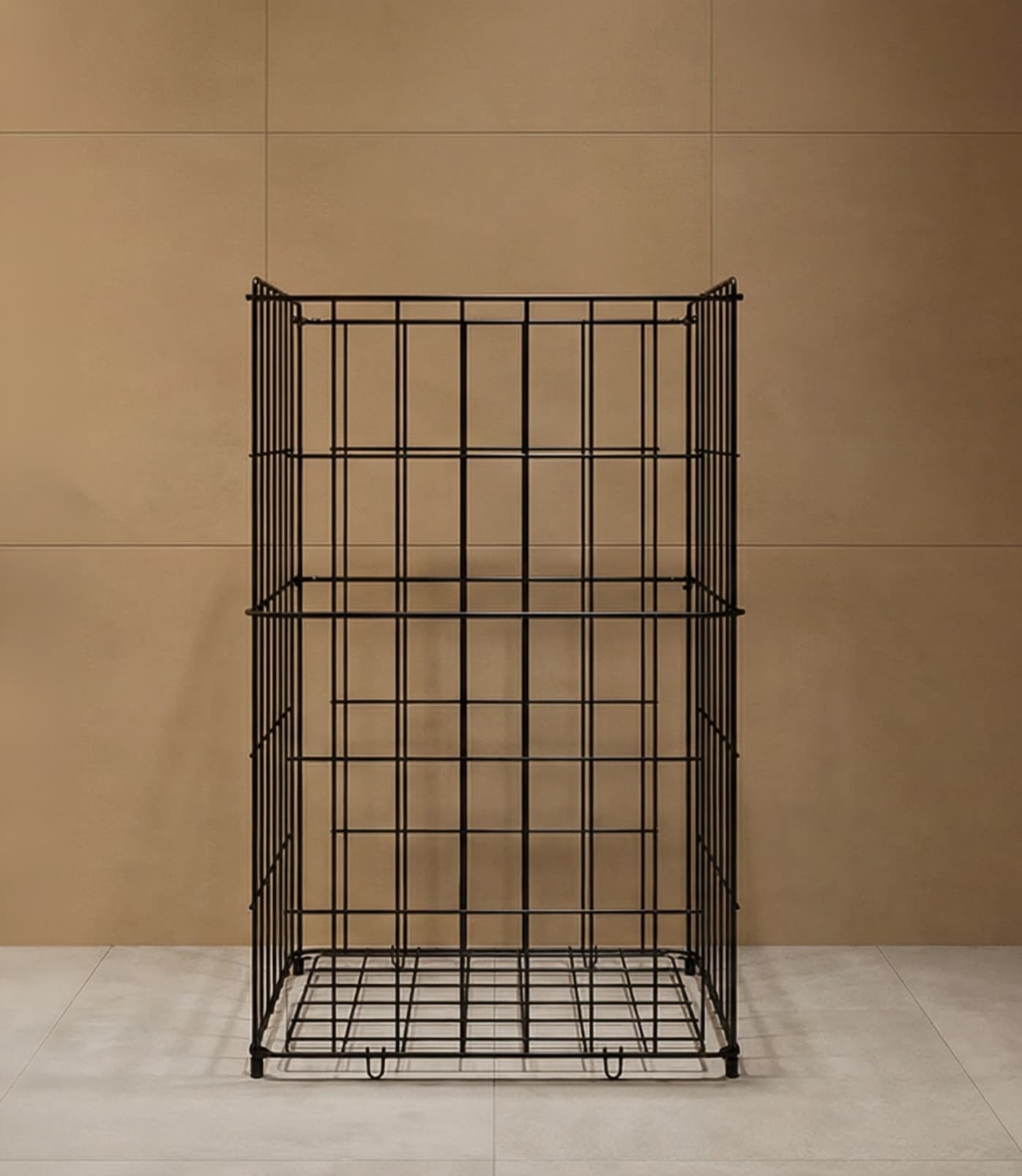 Gitterkörbe schwarz aus Metall zur Aufbewahrung