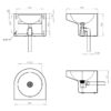 Stainless steel washbasin concealed siphon drawing