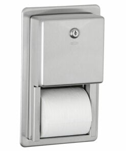 Porte-rouleau WC en acier inoxydable à encastrer dans le mur avec serrure