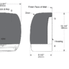 Automatic paper roll dispenser for surface mounting
