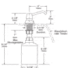 Soap dispenser for washbasin mounting, 0.6 litres, 100 mm spout