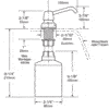 Dosatore di sapone per lavabo, 0,6 litri, bocca 150 mm