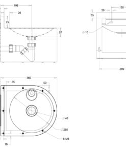 Drinking Fountain Stainless Steel Wall Mounting Drawing