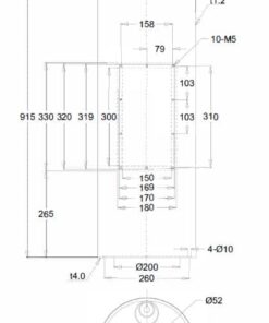 Drinking Fountain Free Standing Stainless Steel Drawing