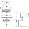 Lavabo universale, a parete, in acciaio inox