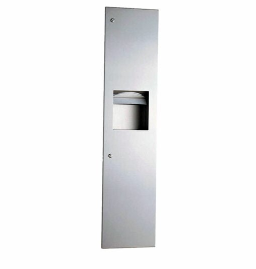 Distributeur de serviettes en papier et poubelle, acier inoxydable, montage mural, B-3803.5