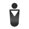 Pictogram men black matt