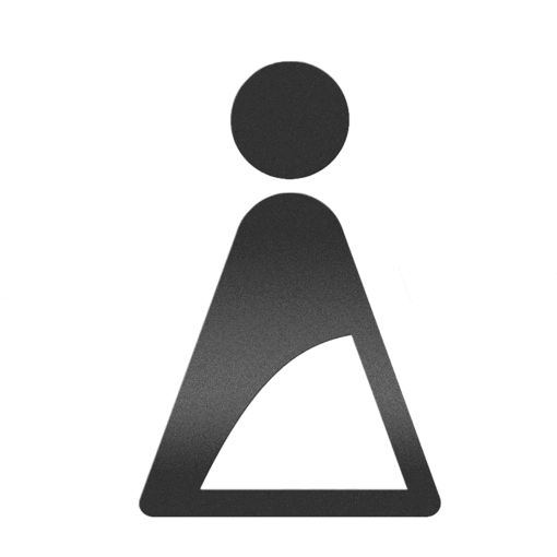 Pictogramme femme noir mat