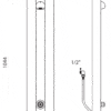 Garniture de douche à fermeture automatique avec tête de douche fixe, avec régulateur de température, ADL-792310.2