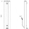 Rubinetto doccia elettronico, senza contatto, con regolatore di temperatura, ADL-792410.2