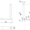 PROOX, Porte rouleau de rechange pour 2 rouleaux, ligne design, BR-390