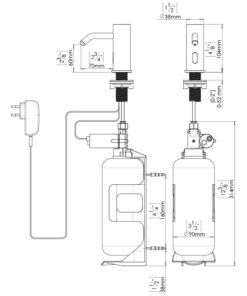 Distributeur de savon sans contact HEAVY Armatron Deluxe dessin