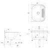 Lavello universale in acciaio inox Disegno