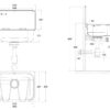 Universal stainless steel basin, with or without splashback, wall-mounted