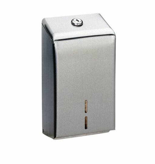 Distributore di sacchetti igienici, per 90 sacchetti igienici di carta (interfold), acciaio inox