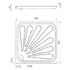 Receveur de douche 800 x 800, acier inoxydable, ADL-150300