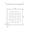 Piatto doccia HCP 900 x 900 per installazione a pavimento