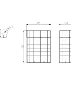 Cesto a rete in acciaio inox Proox 35 litri Disegno