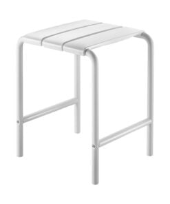 Shower Stool Aluminium White Powder Coated Armatron