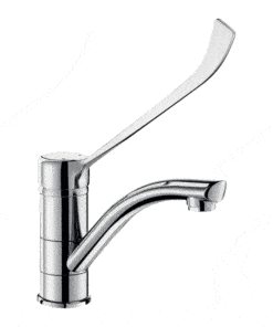 Single lever mixer Hygiene lever Swivel spout Delabie Armatron