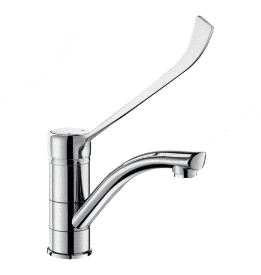 Single lever mixer Hygiene lever Swivel spout Delabie Armatron