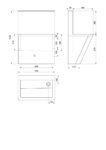 Bac de lavage OP avec paroi arrière haute, 700 mm, inox satiné