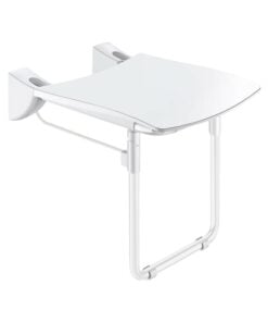 Folding shower seat comfort Delabie Armatron white coated