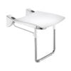 Folding shower seat comfort Delabie Armatron high gloss polished