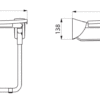 Comfort shower seat, foldable with foot, 510430N