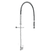 Dishwasher spray without spout valve with single-lever mixer Delabie Armatron