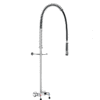 Dishwasher spray without spout valve Wall-mounted two-handle fitting Delabie Armatron