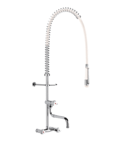 Dishwashing shower with outlet valve Wall outlet Delabie