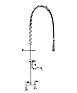 Douche lave-vaisselle Deux trous Mitigeur bi-manuel Grandes cuisines Cantines Delabie Armatron