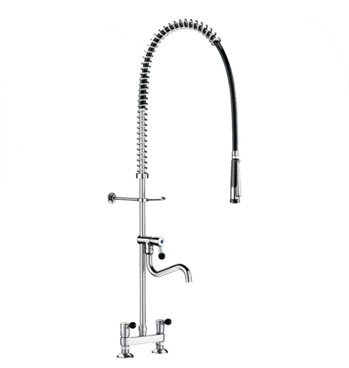 Douche lave-vaisselle Deux trous Mitigeur bi-manuel Grandes cuisines Cantines Delabie Armatron