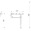 Folding shower seat "ALU" with base, fixed, 510400**