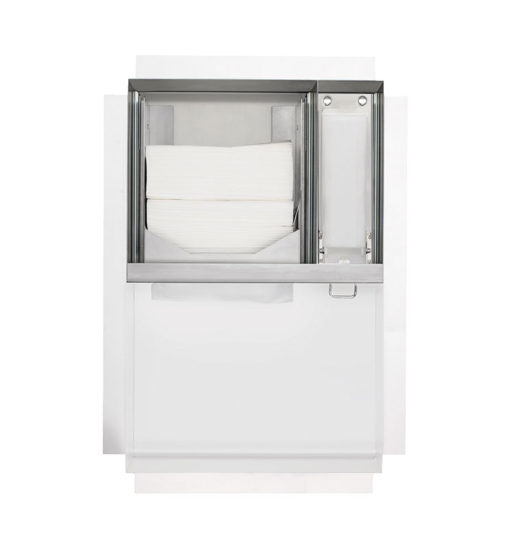 PROOX, combination towel and soap dispenser for flush mounting, made of stainless steel