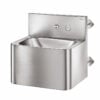 Stainless steel washbasin rear wall mounting extremely robust Delabie