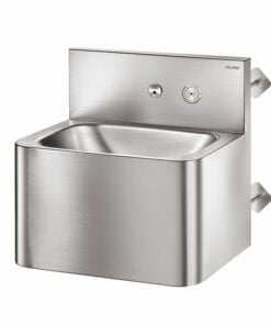 Stainless steel washbasin rear wall mounting extremely robust Delabie