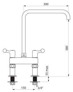 Zweiloch_Mischbatterie_CUCINA_ADL-5603.5_Zeichnung