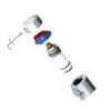Miscelatore monocomando autochiudente, TEMPOMIX 3, bocca di erogazione lavabo, ADL-794100.2