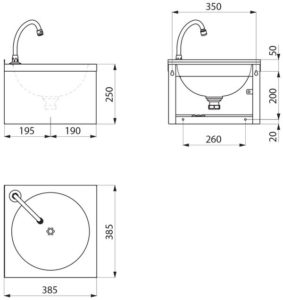 Handwaschbecken_Kniebetätigung_ADL-182310.2_Zeichnung