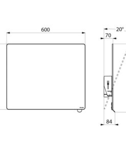 Tilting Mirror with Nylon Handle Drawing