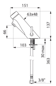 Selbtschluss-Mischbatterie_ADL-742100.2_Zeichnung