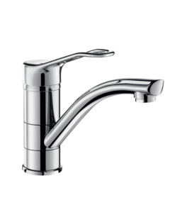 Single lever mixer tap brass with bow handle Delabie