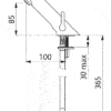 Miscelatore autochiudente, TEMPOSOFT MIX 2, bocca di erogazione per lavabo, ADL-742510.2